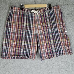 Polo Ralph Lauren Boardshort Adult 38 Swim Shorts Plaid Beach Casual Lightweight